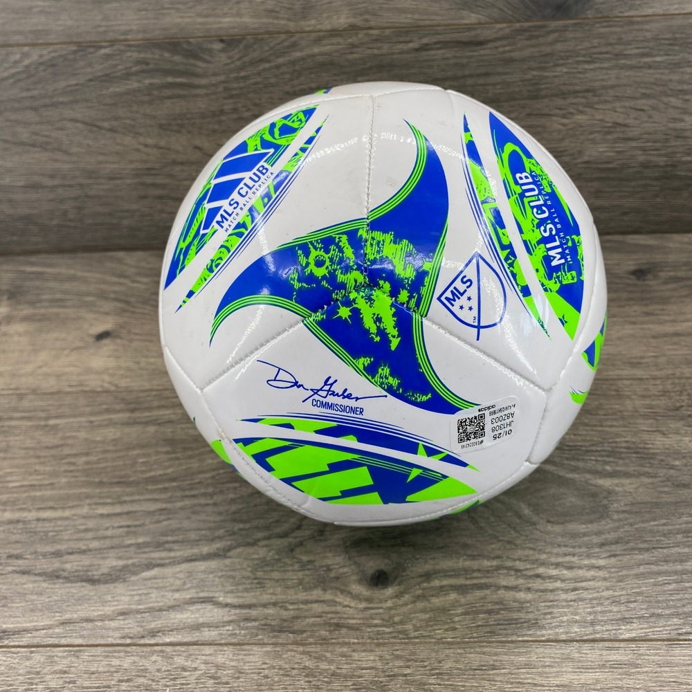 Adidas MLS Club Soccer Ball Youth Size 3 White Blue Green 30 Year Anniversary